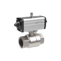 Riegler 158800.Brass ball valve, Pneum. actuation drive, double-acting, Rp 1 1/4