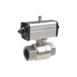 Riegler 158801.Brass ball valve, Pneum. actuation drive, double-acting, Rp 1 1/2