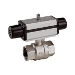 Riegler 103574.Brass ball valve, Pneumat. actuation drive, single-acting, Rp 1