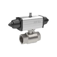 Riegler 158752.Brass ball valve, Pneumat. actuation drive, single-acting, Rp 2