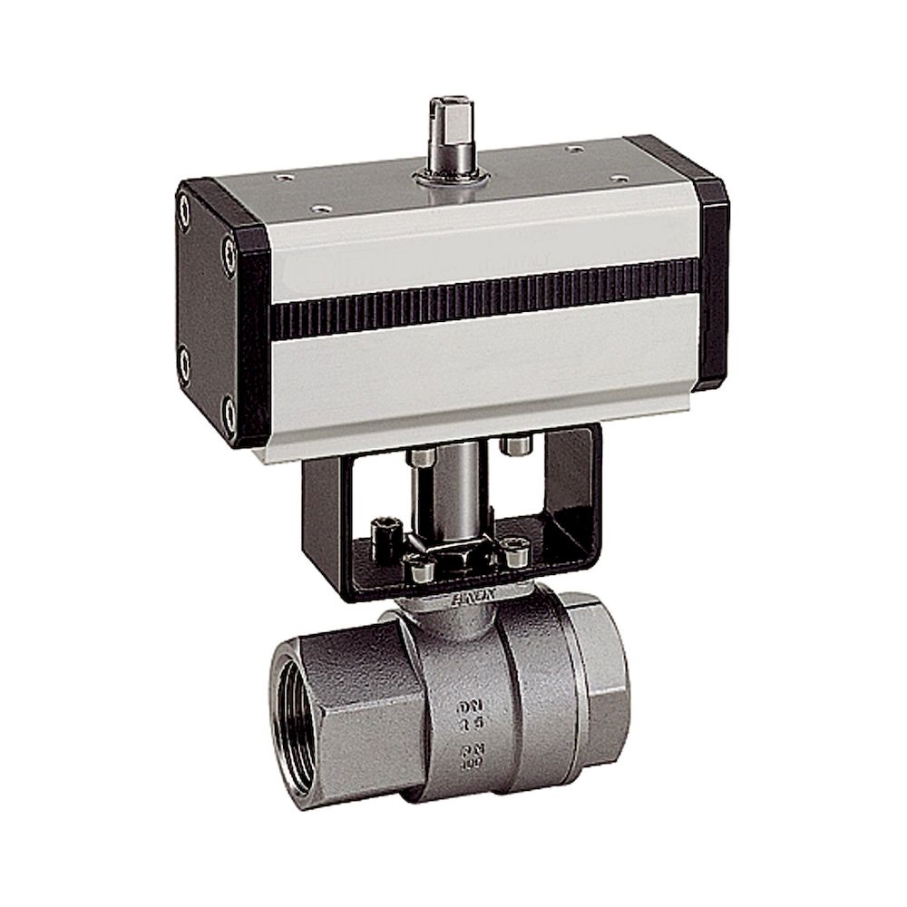 Riegler 103584.Stainless steel ball valve, Pneumatic actuation drive, Rp 1