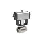 Riegler 158756.Stainless steel ball valve, Pneumatic actuation drive, Rp 1