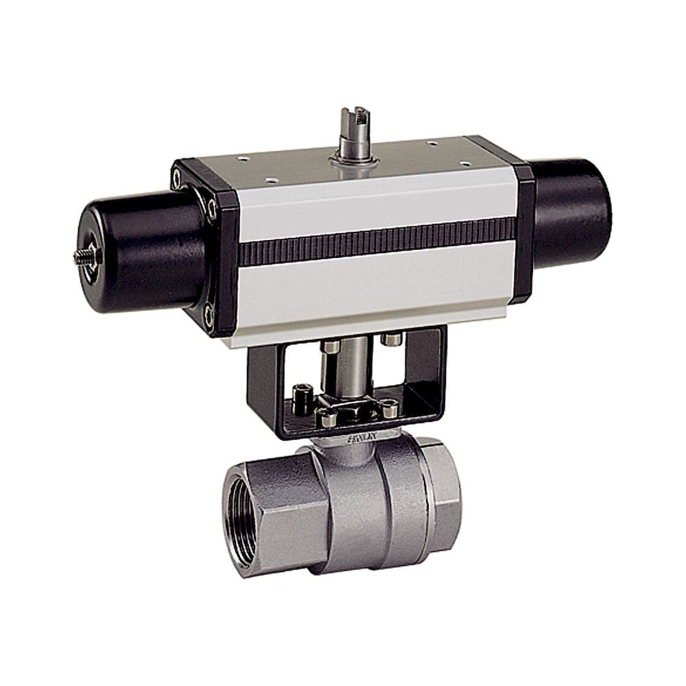 Riegler 103591.Stainless steel ball valve, Pneumatic actuation drive, Rp 1