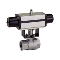 Riegler 103594.Stainless steel ball valve, Pneumatic actuation drive, Rp 2