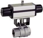 Riegler 103590.Stainless steel ball valve, Pneumatic actuation drive, Rp 3/4