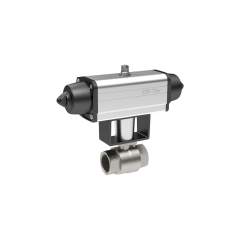 Riegler 158762.Stainless steel ball valve, Pneumatic actuation drive, Rp 3/4