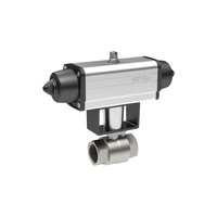 Riegler 158766.Stainless steel ball valve, Pneumatic actuation drive, Rp 2