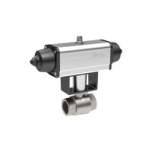 Riegler 158765.Stainless steel ball valve, Pneumatic actuation drive, Rp 1 1/2