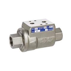 Riegler 103738.Coaxial valve pneumat. actuated, single-acting NC, FKM, Rp 1