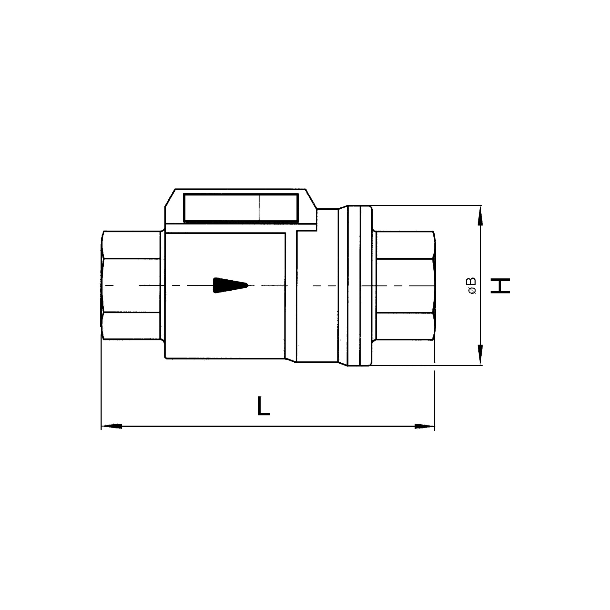 Coaxial valve pneumat. actuated, single-acting NC, NBR, Rp 1 1/4 - Riegler 133394