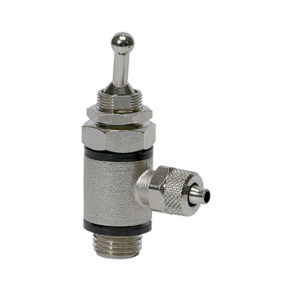 Riegler 107014.2/2-way toggle lever valve, both sides, Quick connector, G 1/4