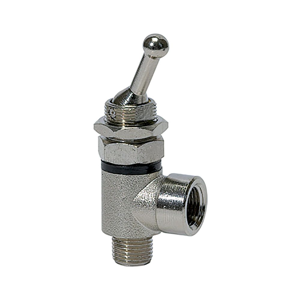 Riegler 107009.2/2-way toggle lever valve, both sides, screw connection, G 1/8