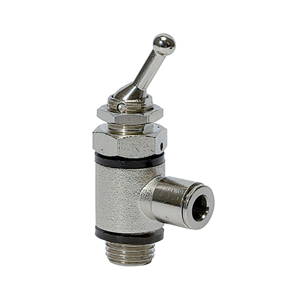 Riegler 107036.3/2-way toggle lever valve, Hose side, Push-in connector, G 1/4