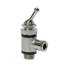 Riegler 107036.3/2-way toggle lever valve, Hose side, Push-in connector, G 1/4