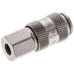 Kupplungsdose (NW2,7) M 5(IG), Messing vernickelt