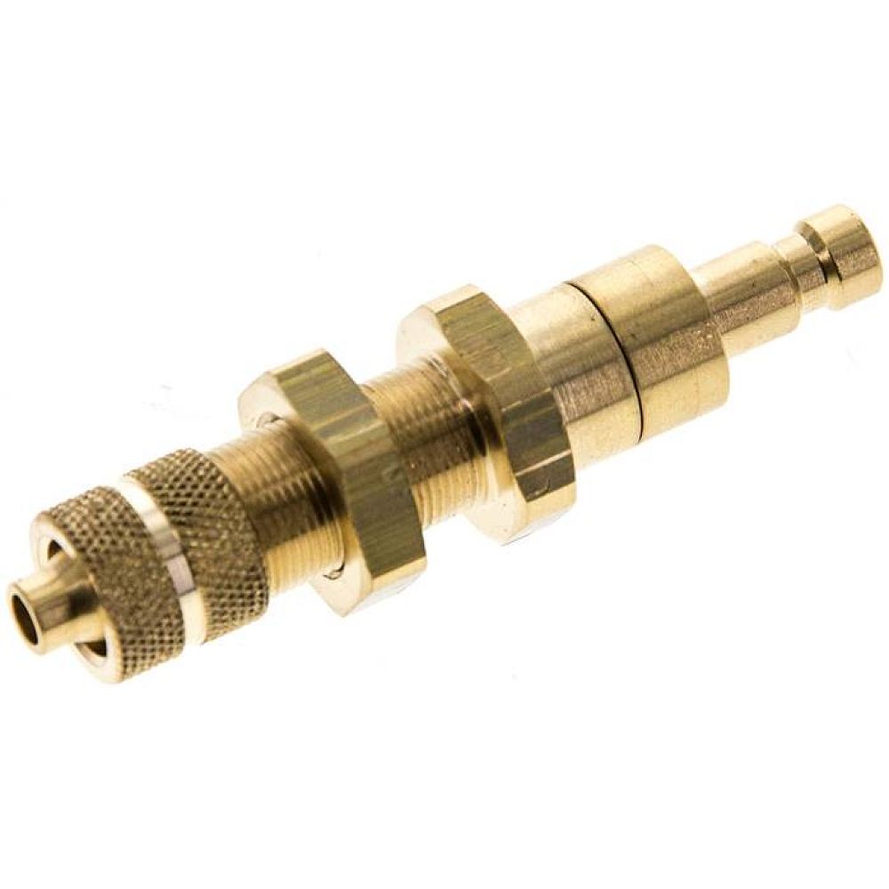 Schott-Kupplungsstecker (NW2,7) 6x4mm Schlauch, Messing