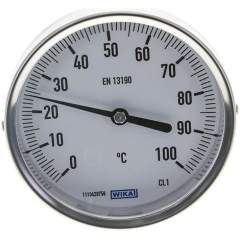 Wika TW 10010063 Bimetallthermometer, waagerecht D100/0 bis +100°C/63mm