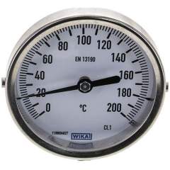 Wika TW 2008063 Bimetallthermometer, waagerecht D80/0 bis +200°C/63mm