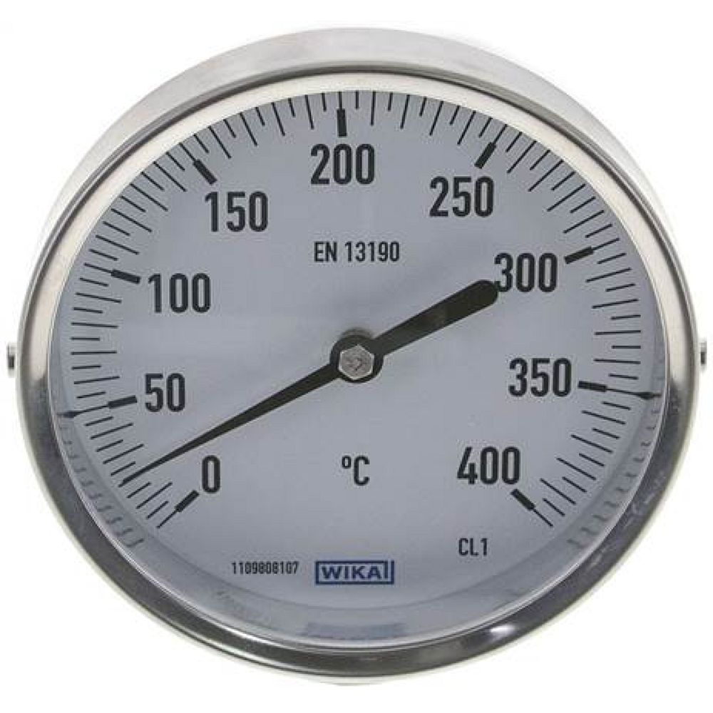Wika TW 40010063 Bimetallthermometer, waagerecht D100/0 bis +400°C/63mm