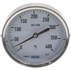 Wika TW 40010063 Bimetallthermometer, waagerecht D100/0 bis +400°C/63mm