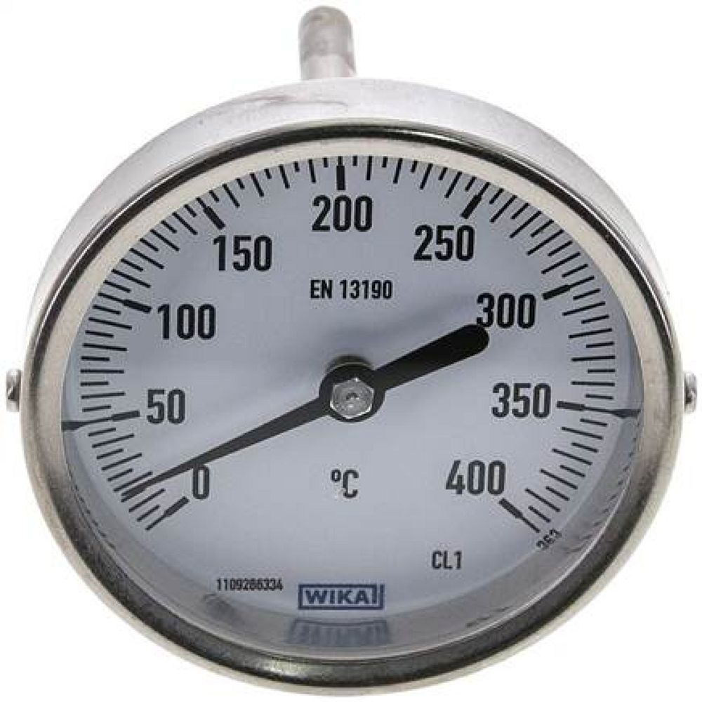 Wika TW 4008063 Bimetallthermometer, waagerecht D80/0 bis +400°C/63mm