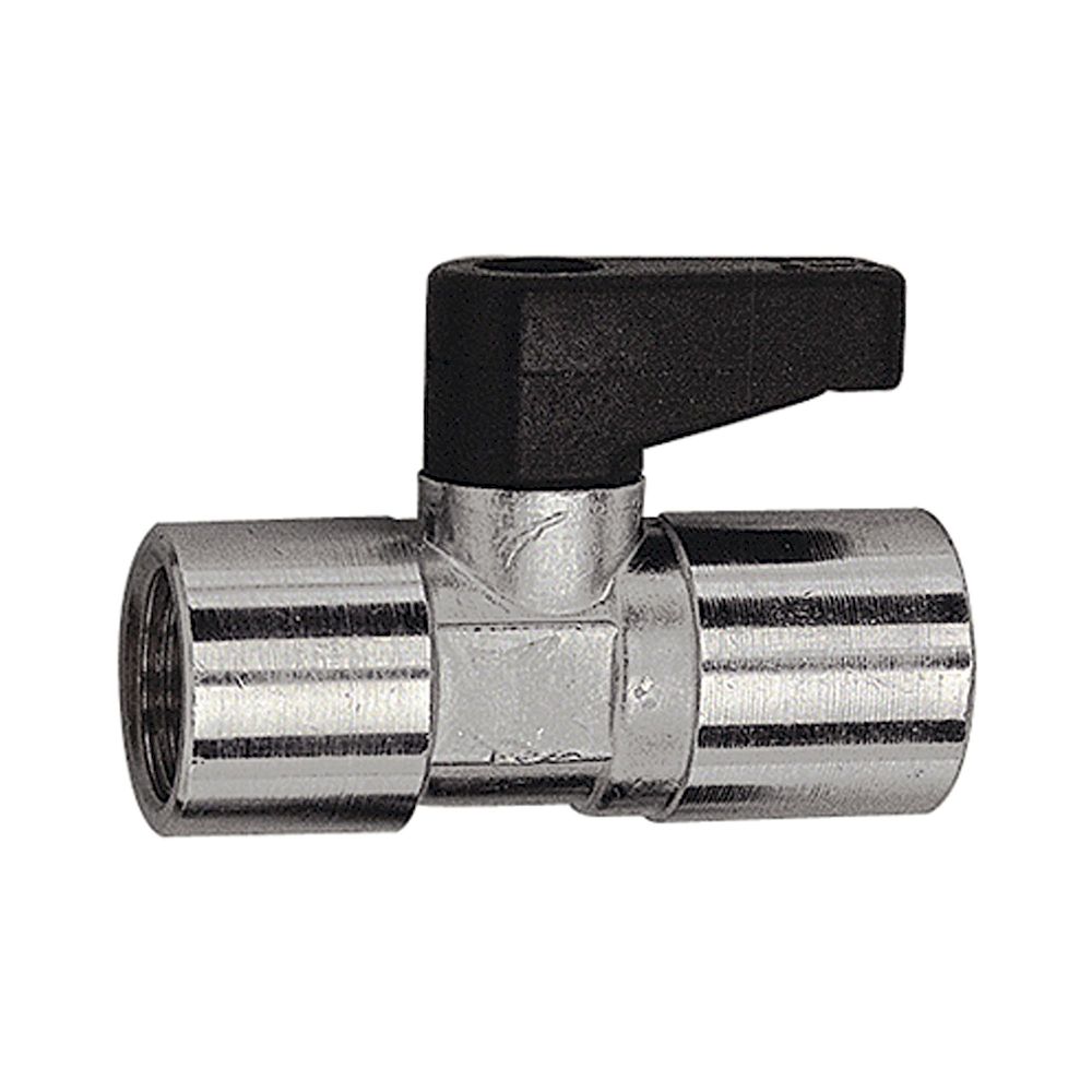 Riegler 103349.Mini ball valve, Rotating handle, Rp 3/8 IT
