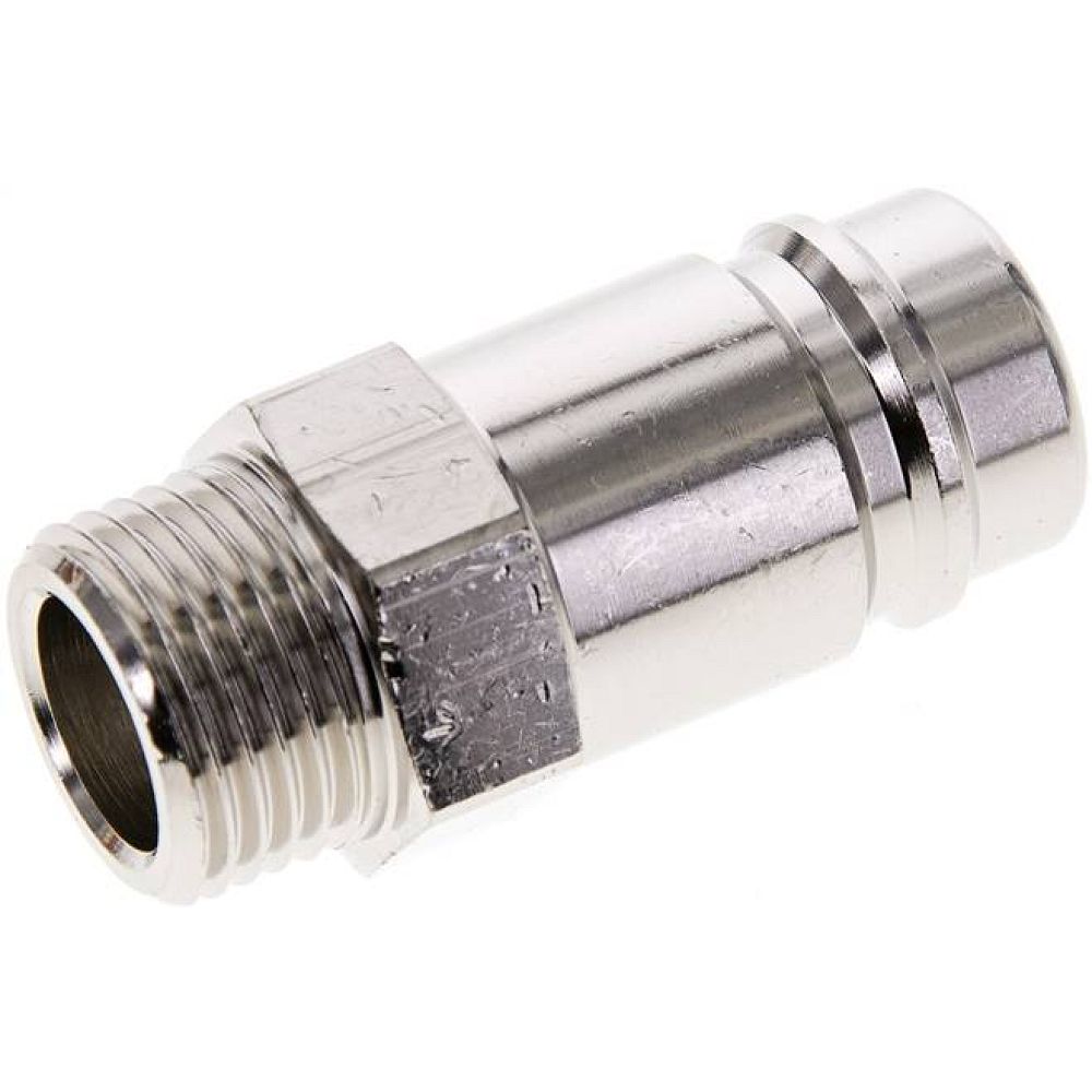 Parker KSG 12 NW15 MSV. Kupplungsstecker (NW15) G 1/2"(AG), Messing vernickelt