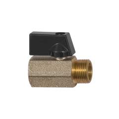 Riegler 115731.Mini ball valve »valve line«, nickel-plated brass, G 3/8 IT/ET