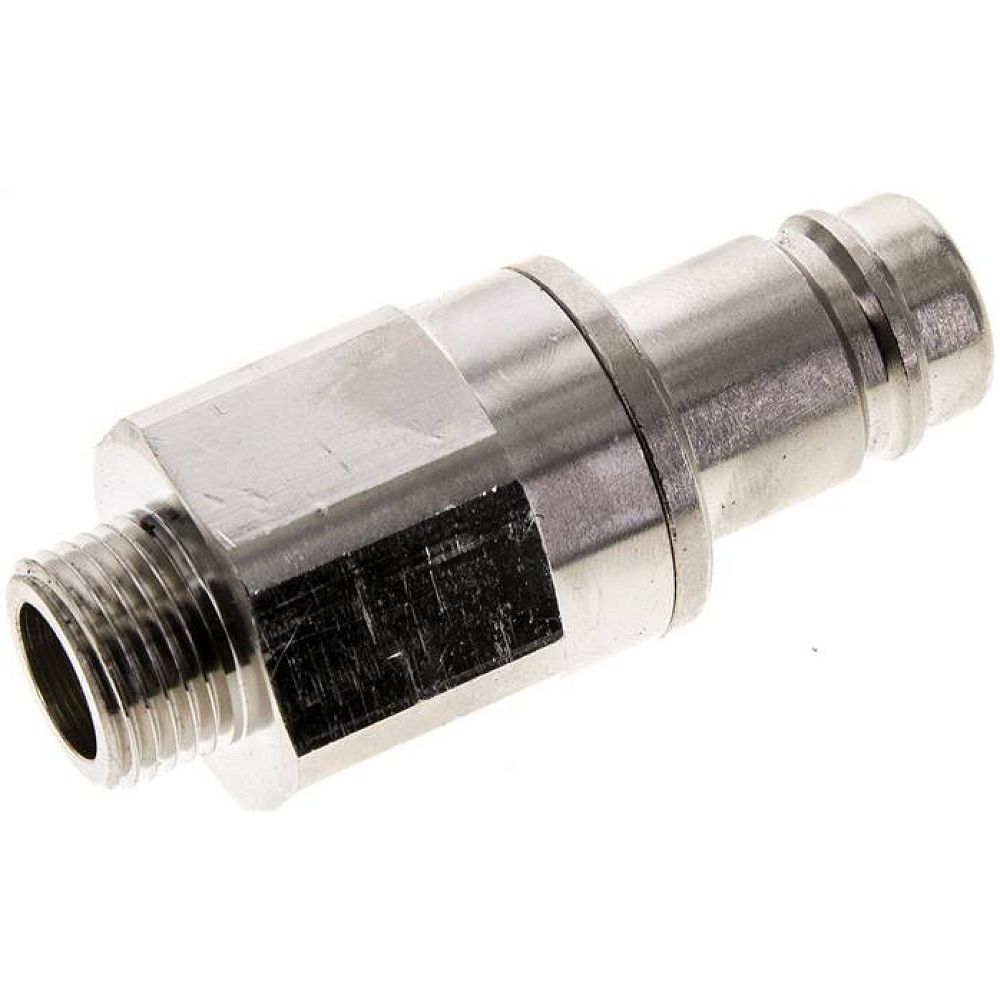 Parker KSG 12 NW15 MSV BA. Kupplungsstecker (NW15) G 1/2"(AG), Messing vernickelt