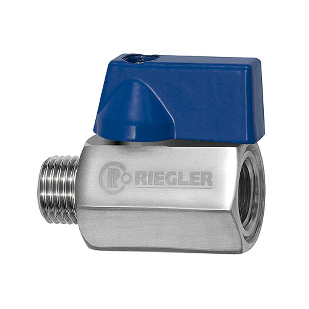 Riegler 103494.Mini ball valve, Stainless steel 1.4401, IT/ET, G 1/2, DN 15