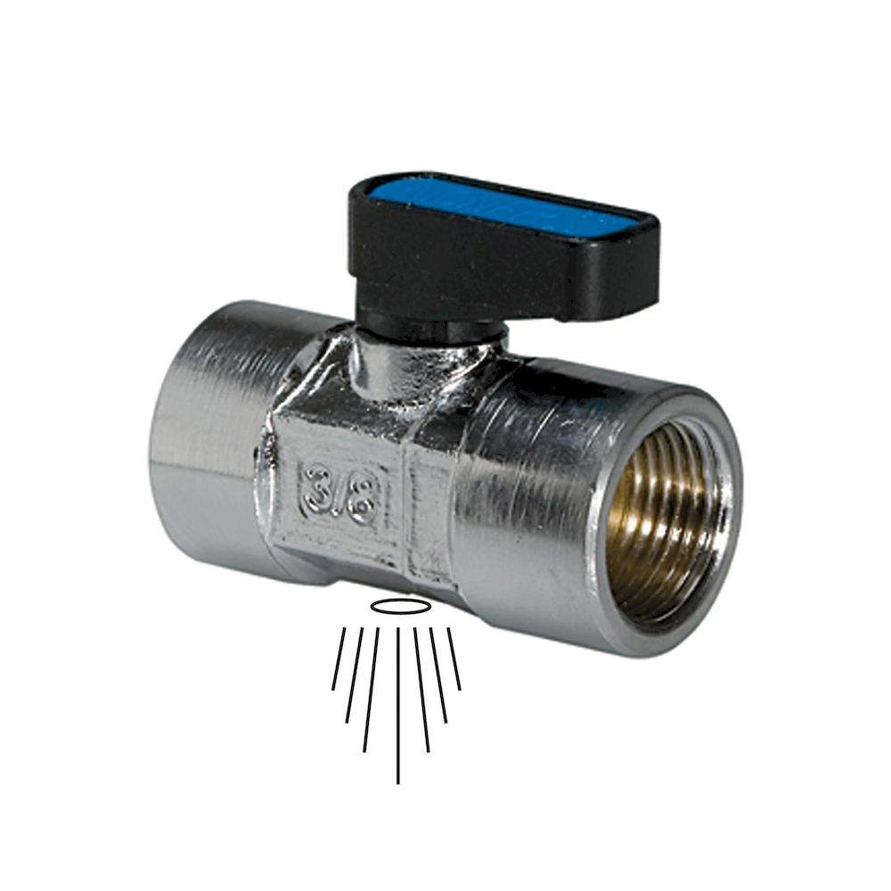 Riegler 103358.Mini safety ball valve, not lockable, Venting hole 2,5, G 1/4 IT