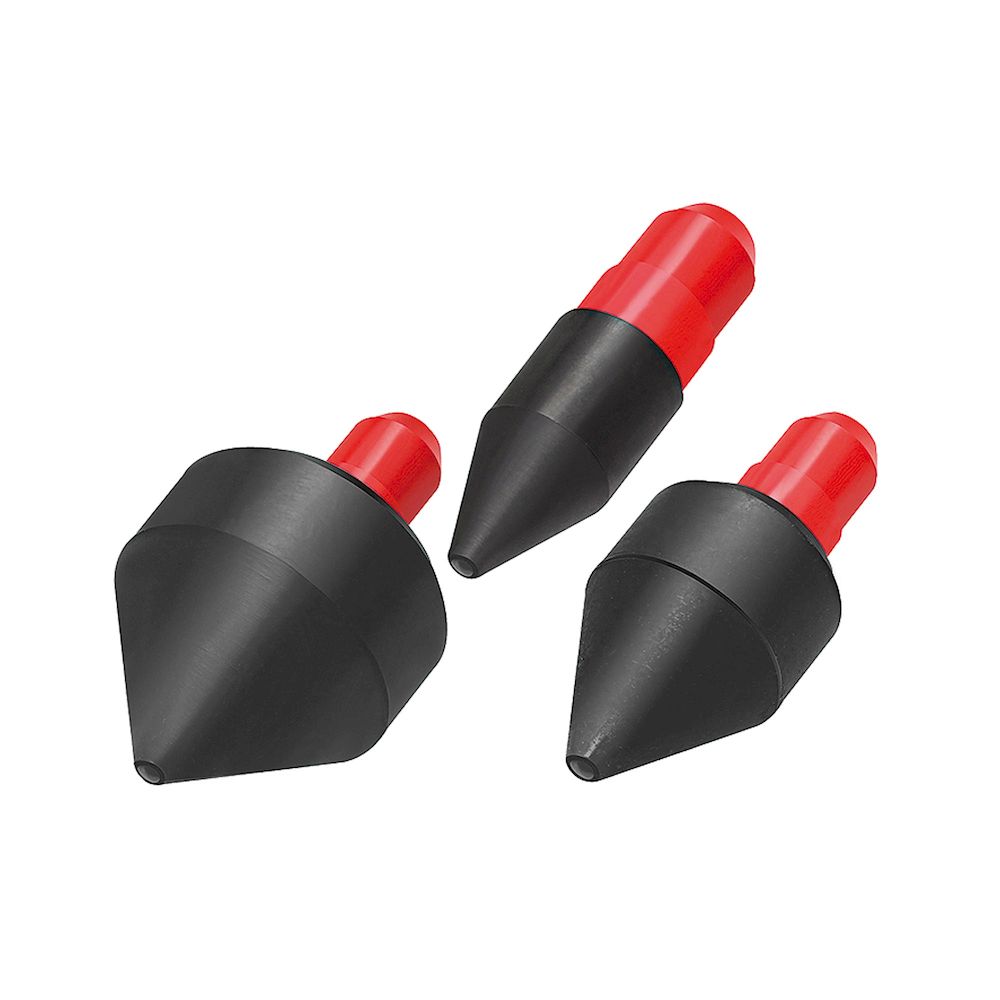Riegler 114413.Rubber nozzle set (Ø 14, 25, 35 mm) for sensitive surfaces