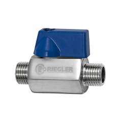 Riegler 103495.Mini ball valve, Stainless steel 1.4401, ET/ET, G 1/4, DN 8