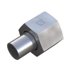 Stauff 6010009097. 37°-Bördelverschraubung Komplett, mit FKM/FPM Dichtung Baugröße:06L Stahl, Zink/Nickel-beschichtet