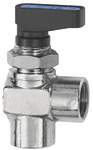 Riegler 103360.Angled mini ball valve, Control panel integration, G 1/8 IT