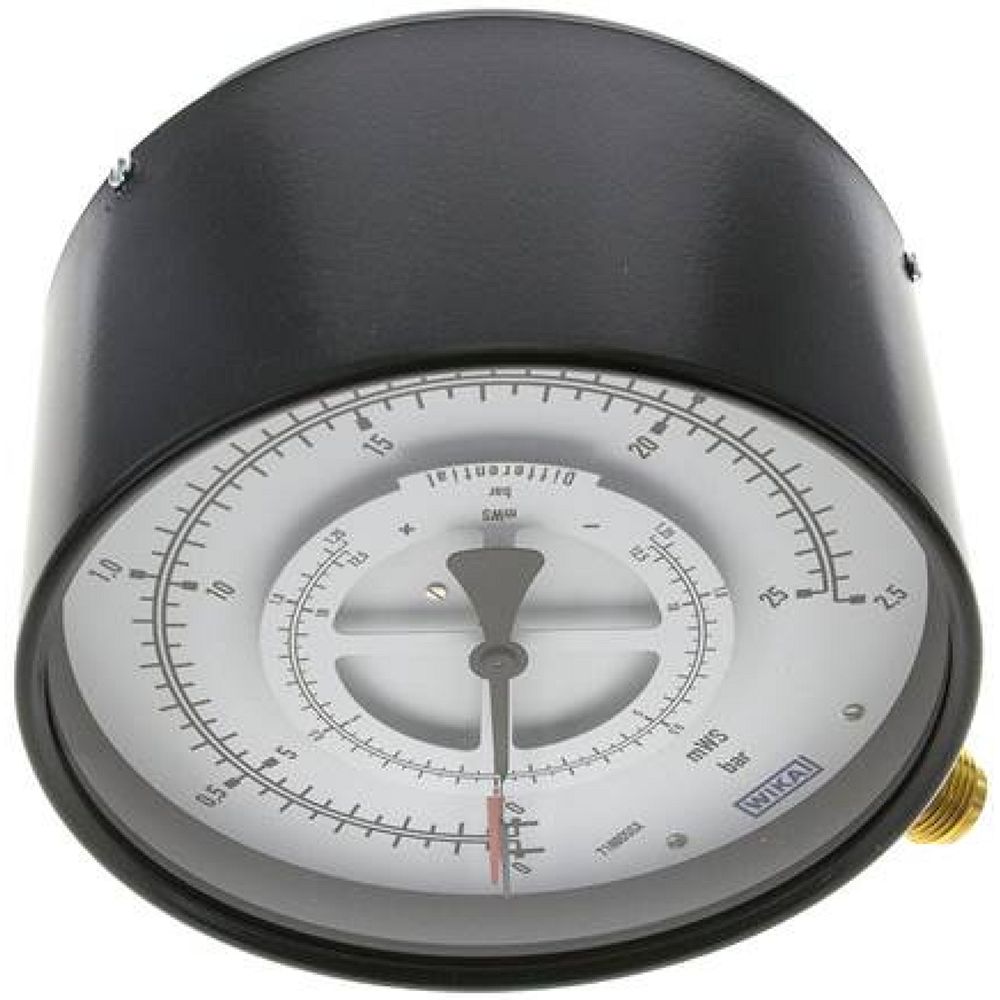 Wika MSD 2,5160 Differenzdruck-Manometer senkrecht, 160mm, 0-2,5 bar