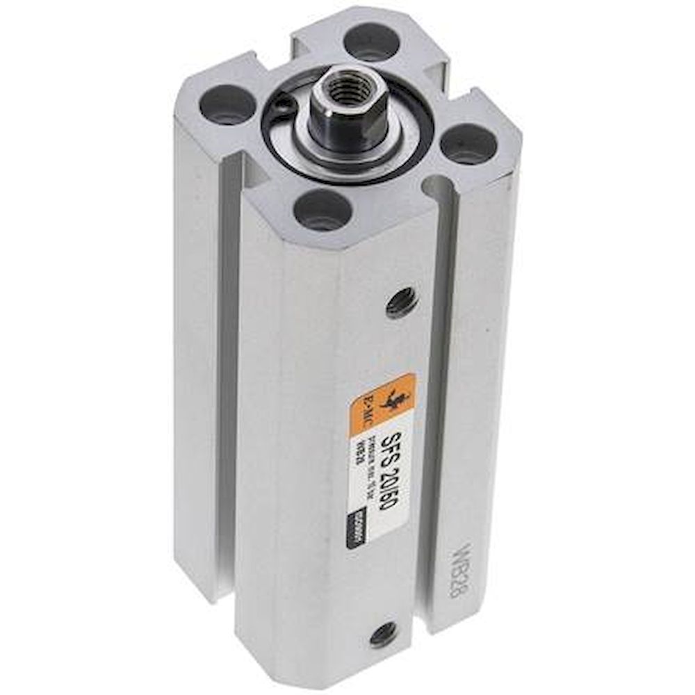 EMC SFS 20/50. ISO 21287 cylinders, double acting, piston 20 mm, stroke 50 mm