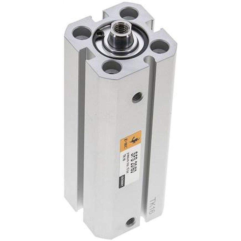 EMC SFS 20/60. ISO 21287 cylinders, double acting, piston 20 mm, stroke 60 mm