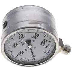 Wika MSS 1000100 GLY ES Gly.-Sicherheits-Manometer senkrecht,100mm, 0-1000 bar