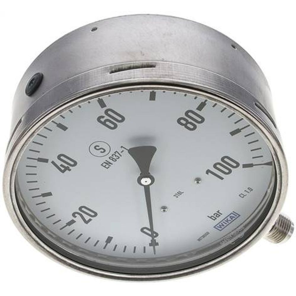 Wika MSS 100160 ES Sicherheits-Manometer senkrecht, 160mm, 0-100 bar