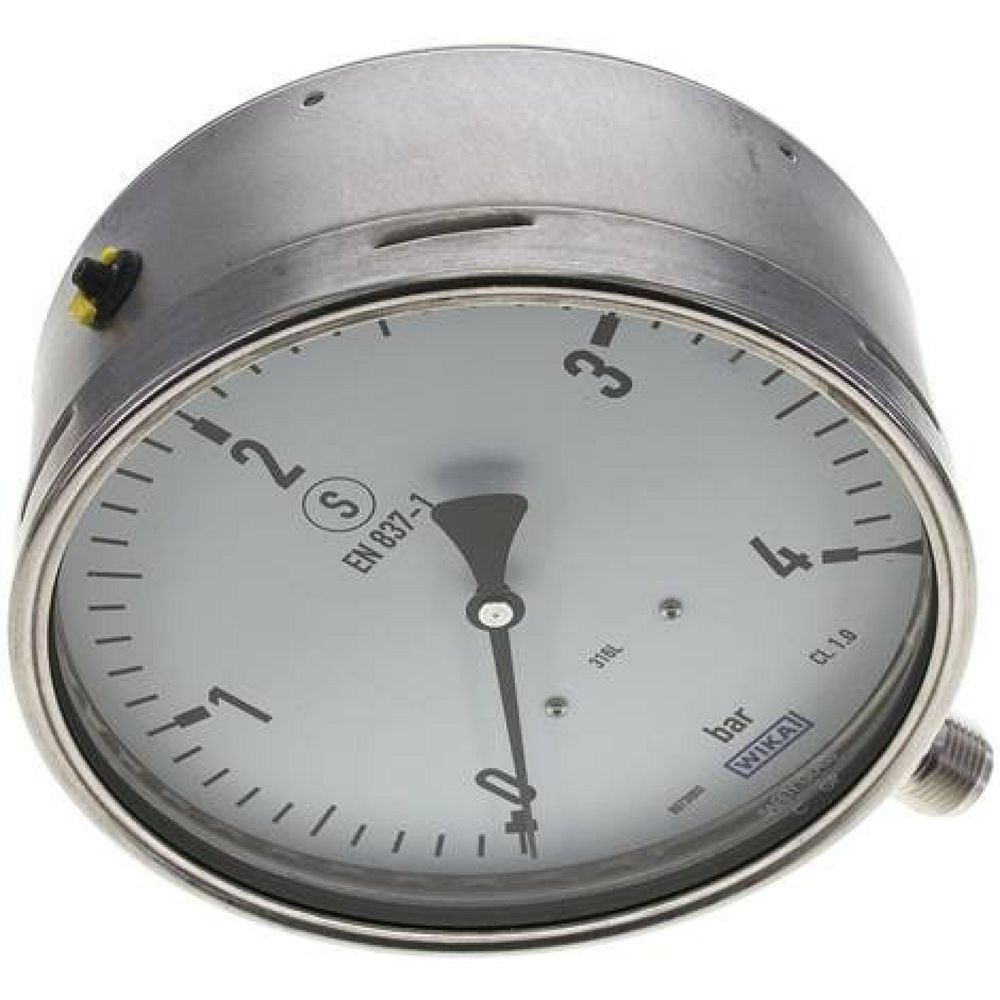 Wika MSS 4160 ES Sicherheits-Manometer senkrecht, 160mm, 0-4 bar