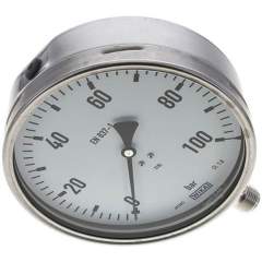 Wika MS 100160 ES Chemie-Manometer senkrecht, 160mm, 0-100 bar