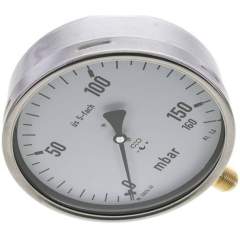 MS 160160 MB5CR * Manometer senkrecht 160mm, 0-160 mbar, G 1/2"