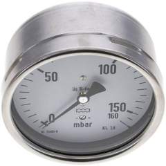 MW 160100 MB5CR ** Manometer waagerecht 100mm, 0-160 mbar, G 1/2"