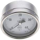 MW 40100 MB10CR Manometer waagerecht 100mm, 0-40 mbar, G 1/2"