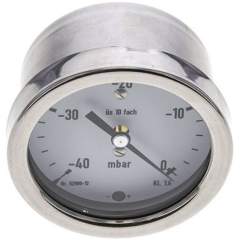 MW -4063 MB10CR Manometer waagerecht 63mm, -0,04 bar bis 0 bar mbar, G 1/4"