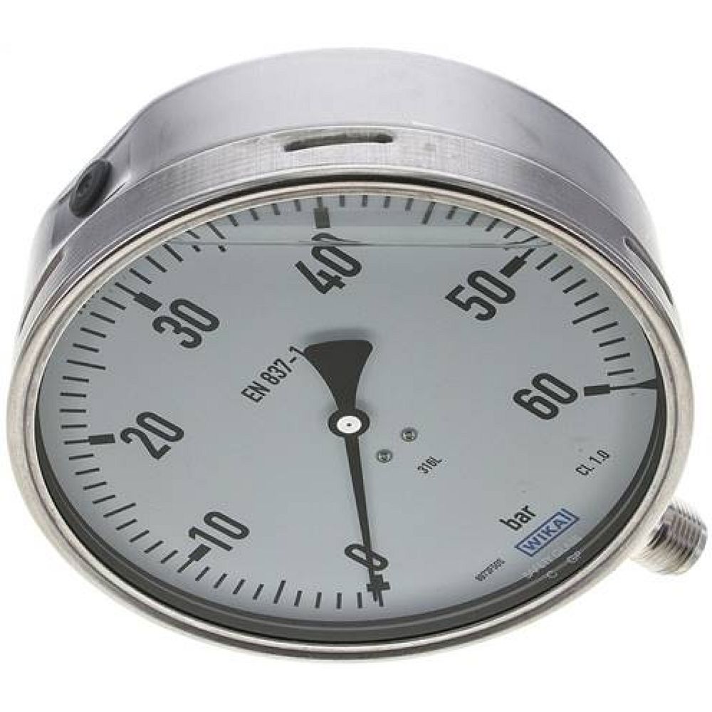 Wika MS 60160 GLY ES Chemie-Glycerin-Manometer senkrecht,160mm, 0-60 bar