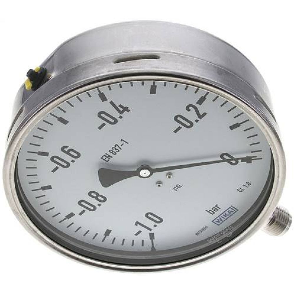 Wika MS -1160 ES Chemie-Manometer senkrecht, 160mm, -1 bis 0 bar