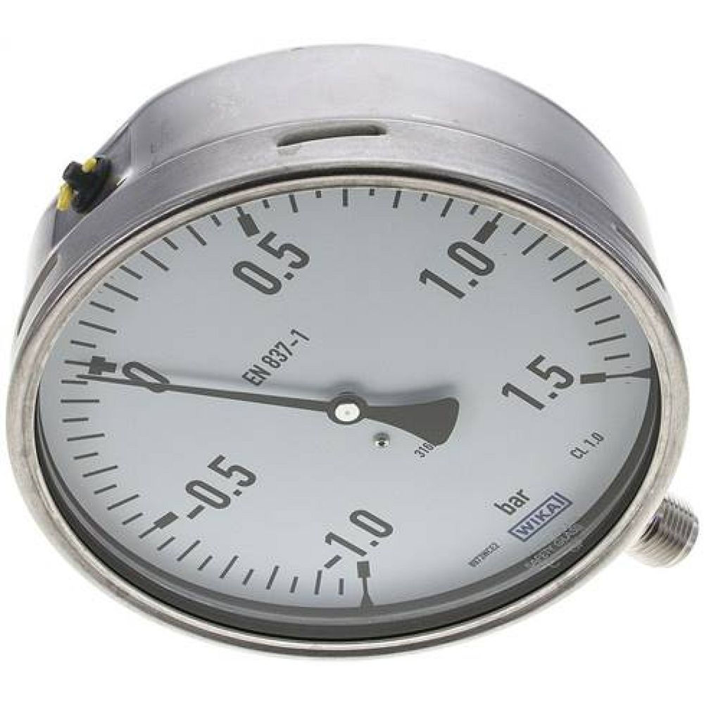 Wika MS -11,5160 ES Chemie-Manometer senkrecht, 160mm, -1 bis 1,5 bar