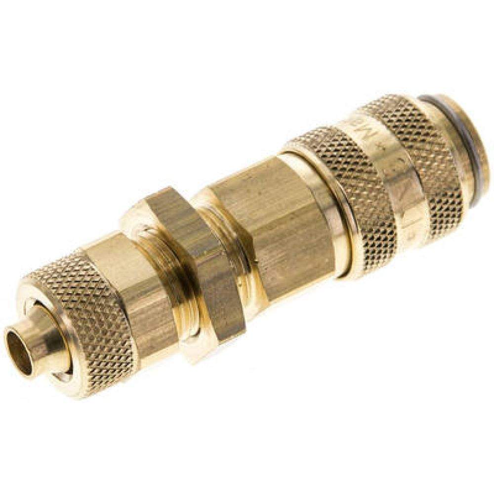 Schott-Kupplungsdose (NW5) 8x6mm Schlauch, Messing